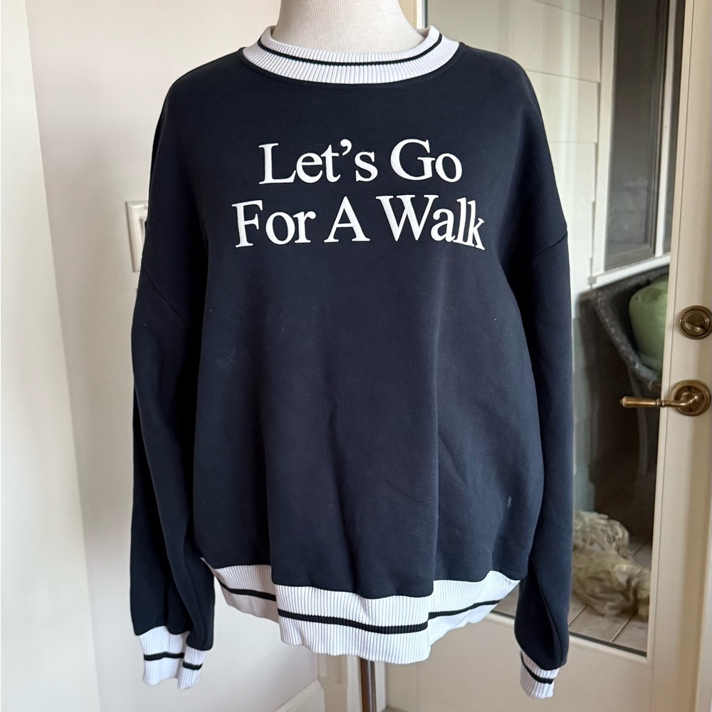 Yllw The Label 'Let's Go For A Walk' Crewneck Sweatshirt
